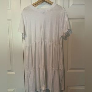 Old Navy White T-Shirt Babydoll Dress